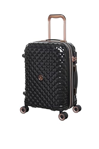 It Luggage Glitzy 21" Hardside Carry-On 8 Wheel Expandable Spinner, Black
