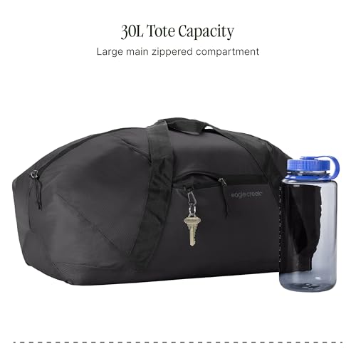 Eagle Creek Packable Duffel Bag - Large Capacity Portable Duffel Bag - Easy to Store - Ultralight & Minimalist - Travel Essential - Black