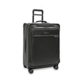 Briggs & Riley 26" Medium Expandable Spinner - Checked Luggage for Travel, Suitcases with Wheels, Softside Rolling Bag for Men & Women, Self-Repairing Zipper - Baseline Collection, Black