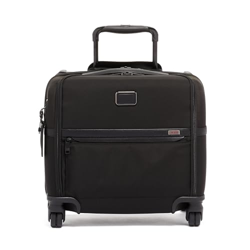 TUMI - Alpha Compact 4 Wheeled Brief - Rolling Carry On Briefcase. Laptop Bag for Commuting and Travel - Black