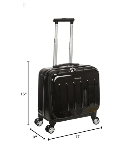 Rockland Revolution Hardside Rolling Computer Case, Carry-On, Black