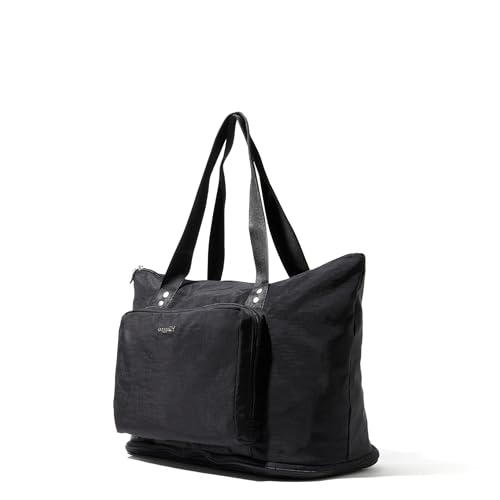 Baggallini Women's Carryall Expandable Packable Tote, Black