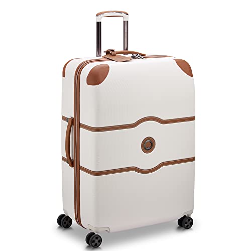 DELSEY PARIS Chatelet Air 2.0 - Hardside Checked Luggage 28 Inch Large - TSA Lock - 360° Spinner Wheels- Polycarbonate Travel Suitcase, Angora