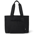 July Everyday Large Tote Bag for Women with Laptop Sleeve, Pass-Through Band, Luggage Sleeve, Drink Bottle Holder, Simple Modern Tote Bag for Travel, Work, Commute & Daily Use - 22L - Black