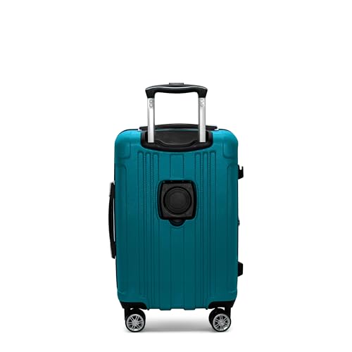 Gabbiano Bravo Expandable Hardside Suitcases with Spinner Wheels, Rolling Travel Bag Bundle, Lightweight ABS Hardshell, 3-Piece Hardside Luggage Set (Green, Carry-On 21")