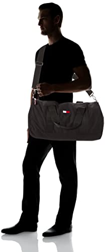 Tommy Hilfiger mens Ardin Duffle Bag, Th Deep Black, One Size US