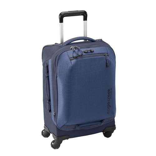 Eagle Creek Expanse 4-Wheel 21.5" International Carry-On Luggage - Four-Wheel Carry-On Luggage for Easy Travel - Lockable Zippers - Expandable Main Compartment - Telescoping Handles - Pilot Blue