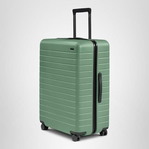Away Large Checked Luggage - 29-Inch Lightweight Hardside Suitcase with Four WhisperGlide 360° Spinner Wheels, Interior Compression System, TSA-Accepted Lock - Sea Green