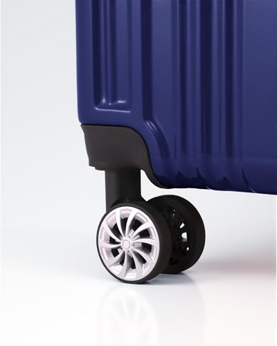 Coolife Luggage, Suitcase with Durable and Lightweight, Large Checked Luggage with PC+ABS Hardshell Expandable, Dual Spinner Wheels, TSA Lock, and YKK Zipper(navy new, L(28in))