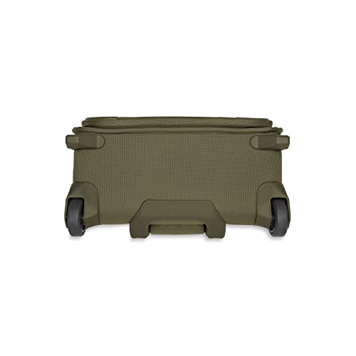 Briggs & Riley 2-Wheel Cabin Bag - Carry On Luggage for Travel, Suitcases with Wheels, Softside Rolling Bag for Men & Women, Interlocking Handle, Self-Repairing Zipper - Baseline Collection, Olive