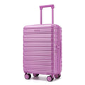 LARVENDER Carry On Luggage 22x14x9 Airline Approved, 20 Inch Expandable PC+ABS Hardside Suitcase Carry On Luggage with Spinner Wheels TSA Lock for Women Men (Berry)