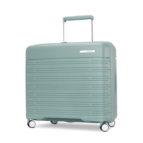 Samsonite Elevation Plus - Medium Hardside Luggage - Scratch Resistant Polypropylene Shell, RightHeight™ Adjustable Handle, Integrated AirTag Holder, TSA Lock, WetPak™ Compartment - Cypress Green