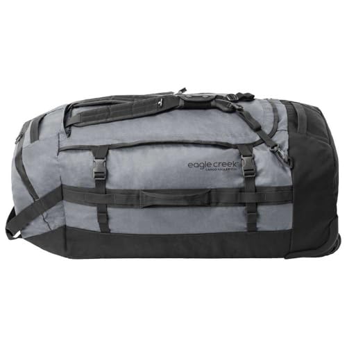 Eagle Creek Cargo Hauler Wheeled Duffel - Durable Duffel Bag for Travel - Easy Access Compartment - Deployable Backpack Straps - Lockable Zipper Opening - Charcoal - 130L