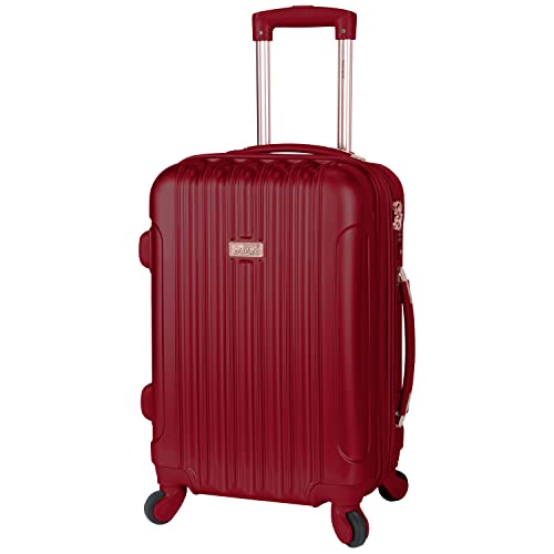 kensie Women's Alma Hardside Spinner Luggage,Expandable, Japanese Carmine Red, 3 Piece Set (20/24/28)