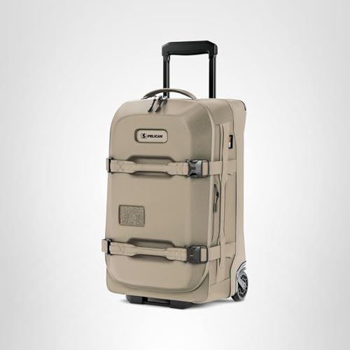 Pelican Aegis Luggage - Carry On Duffel Bag with Wheels - 22 Inch Carry On Bag - Airline Approved (Sand)
