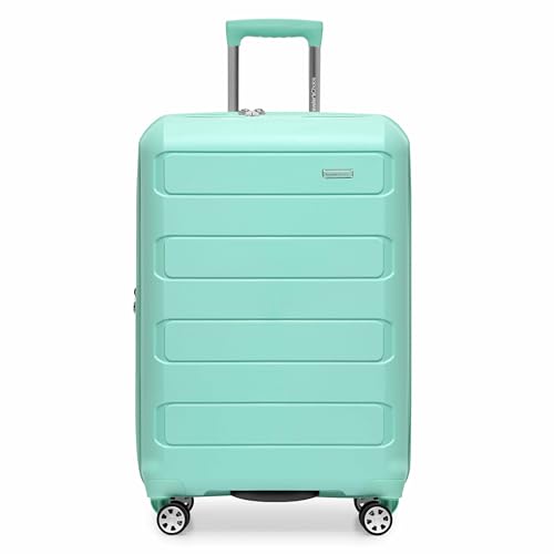 Traveler's Choice Pagosa Hardshell Expandable Luggage with Spinner Wheels, Mint, 27-Inch Medium