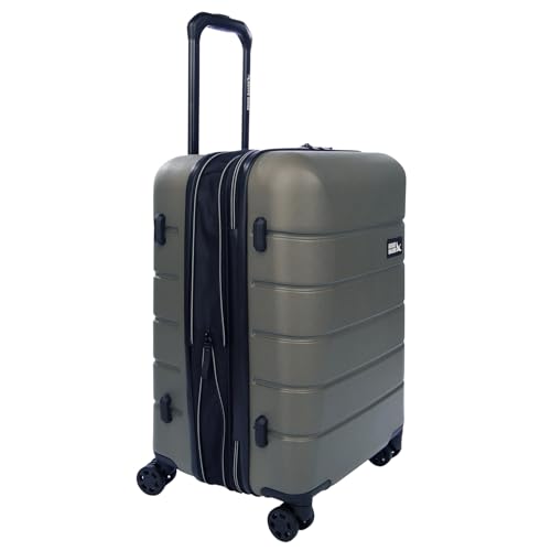 Eddie Bauer Glacier Checked 30" Luggage | Hardside | Spinner Wheels | Expandable | Lightweight | Travel Essentials - Sprig Green
