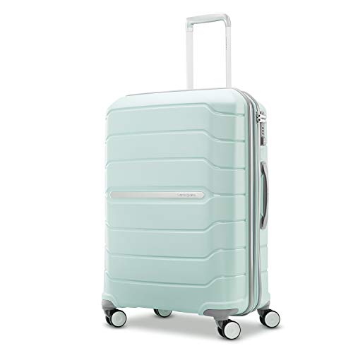 Samsonite Freeform Hardside Expandable with Double Spinner Wheels, Mint Green, Checked-Medium 24-Inch
