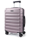 LIGHT FLIGHT Carry On Luggage 22x14x9 Airline Approved, Expandable Carry On Suitcases with Wheels, Lightweight Luggage, Durable Hard Shell 20 Inch Rolling Suit Case for Men Women Travel,Rose Purple