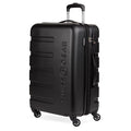 SwissGear 7366 Signature Hardside Expandable Luggage with Spinner Wheels, TSA Lock, Black, Checked-Medium 23-Inch