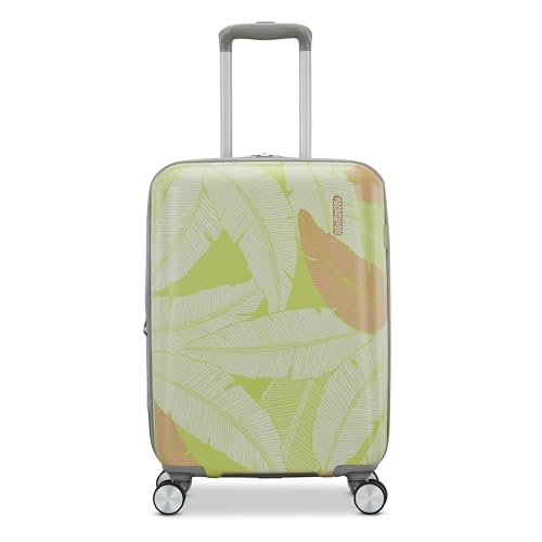 American Tourister Moonlight Hardside Expandable Luggage with Spinner Wheels, Palm, Carry-On 20-Inch