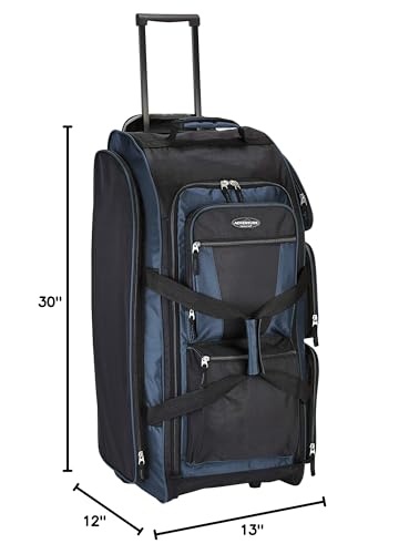Travelers Club 30" Xpedition Rolling Duffel Bag, Blue