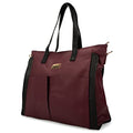 Badgley Mischka Merlot Rose XL Vegan Leather Weekender Duffel Bag
