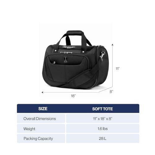 Travelpro Maxlite 5 Softside Lightweight Underseat Carry-On Travel Tote, Overnight Weekender Bag, 18-Inch — Slate Green