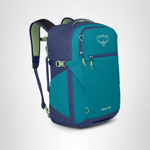 Osprey Daylite 35L Travel Pack – Lightweight and Versatile Carry-On Backpack for Weekend Travel, Hiking, or Daily Commute – Durable, Streamlined Design with Ample Storage, Blue Spikemoss/Alkaline