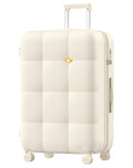 MGOB 28 Inch Large Luggage with Dual 360° Spinner Wheels - Checked Suitcase - TSA Lock, Airline-Approved - Lightweight Durable Polycarbonate (Beige)