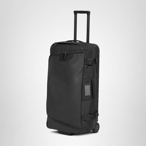 Away Active Rolling Duffle 85L - Large Travel Duffle Bag with Wheels, Durable Checked Luggage Suitcase for Men & Women, Foldable Weekender Bag, Jet Black