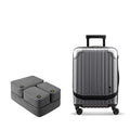 LEVEL8 Grace Expandable 20" Carry-On Luggage with 4 PC Organizer Packing Cubes - Grey, Carry-On 20-Inch