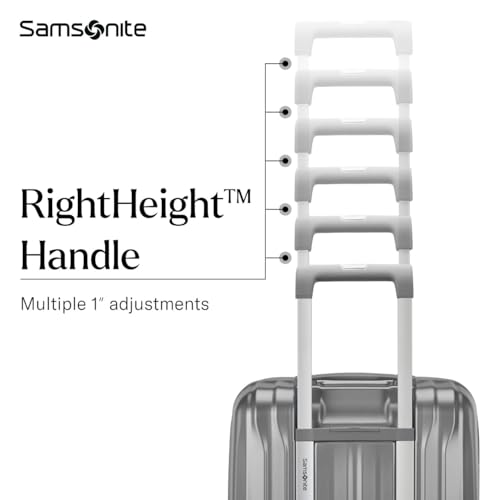 Samsonite UpLIFT X-Large Checked Hardside Luggage with Spinner Wheels - Airline-Approved, TSA Lock, Adjustable Handle System - Polycarbonate Hard Suitcase for Ultra Lightweight Travel - Silver Shimmer