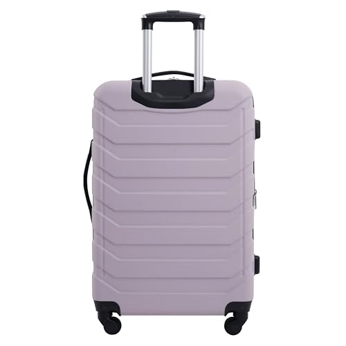 Wrangler 4 Piece Miami Luggage and Packing Cubes Set, Burnished Lilac