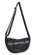 Nautica Beanbag Crescent Shoulder Waist Travel Fanny Pack Carry On, Black (One Size)