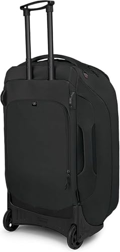Osprey Sojourn Shuttle 30"/100L Wheeled Duffel Luggage – Rugged, High-Capacity Travel Bag with Oversized Wheels and Reinforced Frame – Built for Long-Haul Travel and Gear Protection, Black
