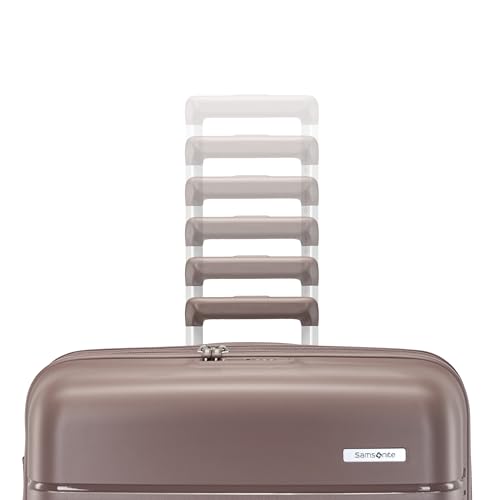 Samsonite Elevation Plus - Carry-On Hardside Luggage - Scratch Resistant Polypropylene Shell, RightHeight™ Adjustable Handle, Integrated AirTag Holder, TSA Lock, WetPak™ Compartment - Chocolate Mauve