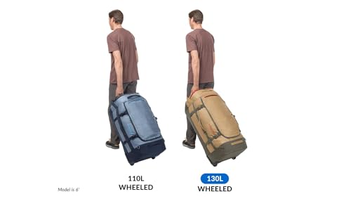 Eagle Creek Cargo Hauler Wheeled Duffel - Durable Duffel Bag for Travel - Easy Access Compartment - Deployable Backpack Straps - Lockable Zipper Opening - Charcoal - 130L
