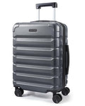 LIGHT FLIGHT Carry On Luggage 22x14x9 Airline Approved, Expandable Carry On Suitcases with Wheels, Lightweight Luggage, Durable Hard Shell 20 Inch Rolling Suit Case for Men Women Travel, Gray