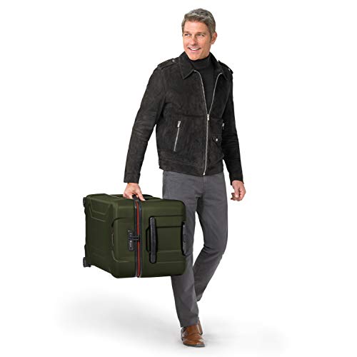 Briggs & Riley 32" Extra Large Trunk Spinner - Checked Luggage for Travel, Suitcases with Wheels, Hardside Rolling Bag for Men & Women, Self-Repairing Zipper - Torq Collection, Hunter Green