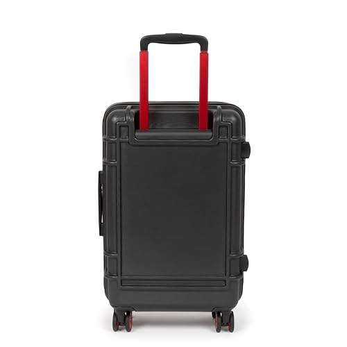 EASTPAK Resist'R Zip Cabin – 28L Hardshell Carry-On with Dual Compartments, 360° Spinner Wheels, TSA Lock & Telescopic Handle, Black