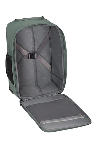 American Tourister Take2Cabin - easyJet Cabin Bag 36 x 20 x 45 cm, 38 L, 0.80 kg, Hand Luggage, Airplane Backpack M Underseater, Green (Dark Forest), 40 x 25 x 20 cm (Wheeled), Ryanair Cabin Bag on