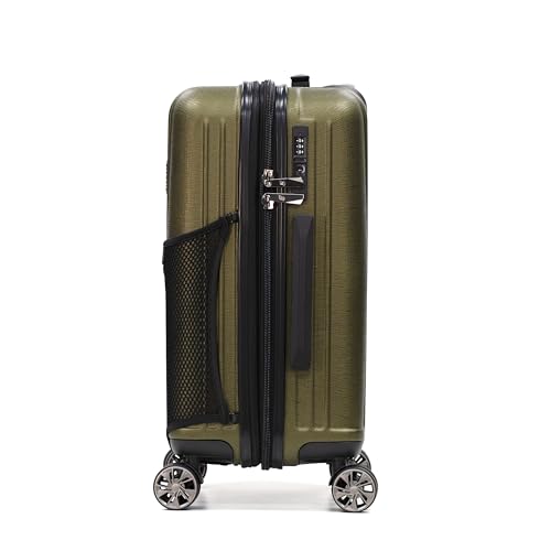 Olympia U.S.A. Sidewinder 21-Inch Carry On Luggage Expandable Lightweight Hardside Double 4 Wheel Spinner Suitcase with TSA Lock and Hidden Laptop Compartment