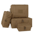 PETAC GEAR 4 PCS Tactical Modular Packing Cubes with Waterproof Material, Large Capacity Storage Bag, Easy Clean Outdoor Travel Organize Storage Pouches Bags (CB)