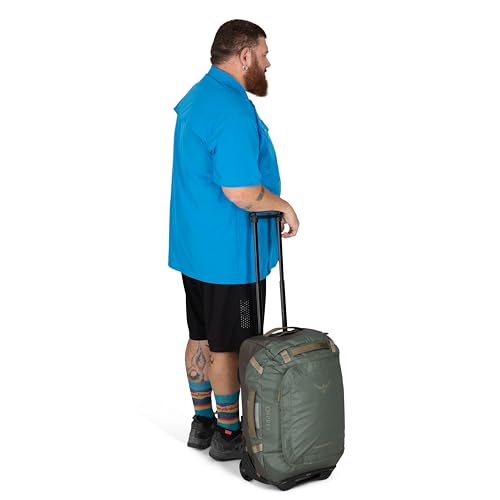 Osprey Transporter 40L Wheeled Travel Duffel Bag - Lightweight Carry On Rolling Suitcase for Men and Women, Pine Leaf