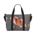 Blooming lilies Printed Travel Bag Large Gym Tote, Weekend & Business Trip Crossbody Shoulder Bag, Lightweight