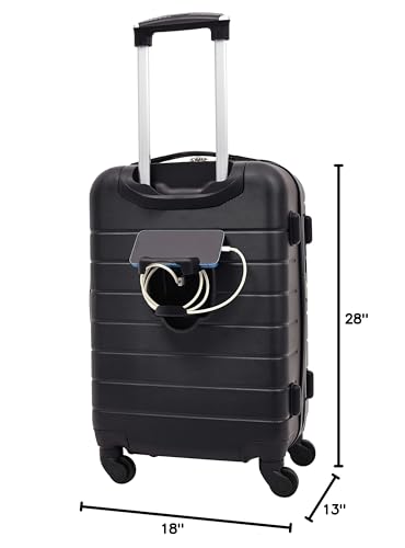 Wrangler Smart Spinner Hardside Luggage, 3 Piece Set, Black