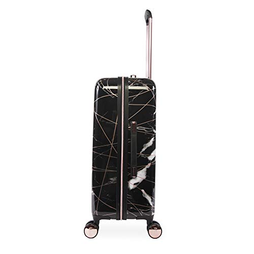 Juicy Couture Vivian 3 Piece Hardside Spinner Luggage Set Luggage Set, Black Marble Web