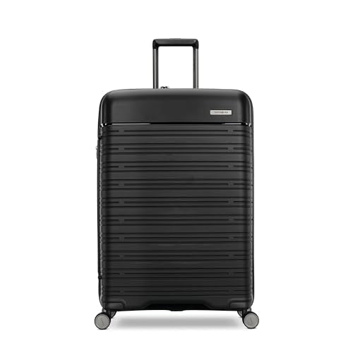Samsonite Elevation Plus - Large Hardside Luggage - Scratch Resistant Polypropylene Shell, RightHeight™ Adjustable Handle, Integrated AirTag Holder, TSA Lock, WetPak™ Compartment - Triple Black