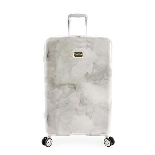 BEBE Lilah 2 Piece Set Suitcase With Spinner Wheels Luggage Set, Grey Marble